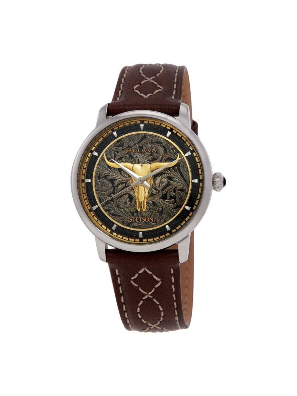 NWT Bulova Longhorn Automatic Black Dial Men's Watch